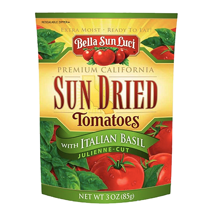 Sun Dried Tomatoes with Italian Basil Julienne-Cut (Resealable Pouch) product image