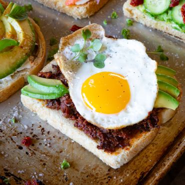 Sun Dried Tomato Bruschetta Avocado Toast
