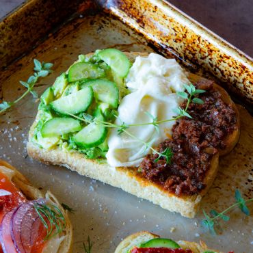 Italian Flag Avocado Toast 