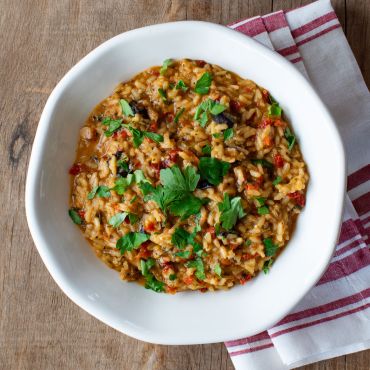 Sun Dried Tomato Wild Mushroom Risotto