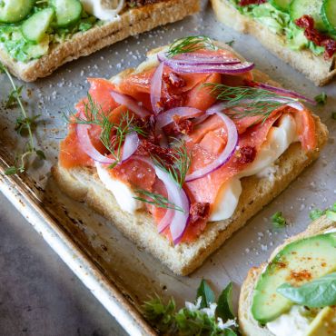 Salmon Burrata Toast 
