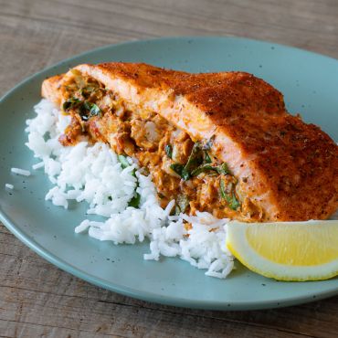 Mediterranean Stuffed Salmon