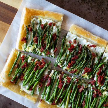 Sun Dried Tomato & Asparagus Tart