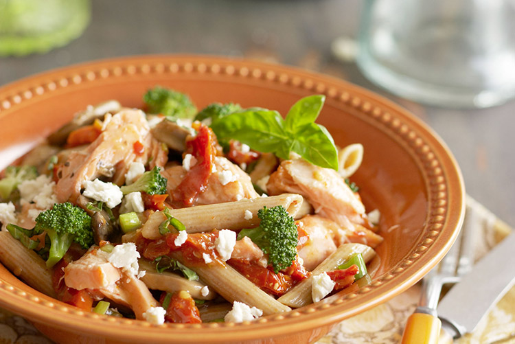 Mediterranean Salmon Pasta