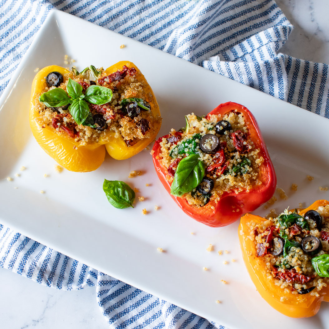 Mediterranean Quinoa Stuffed Peppers