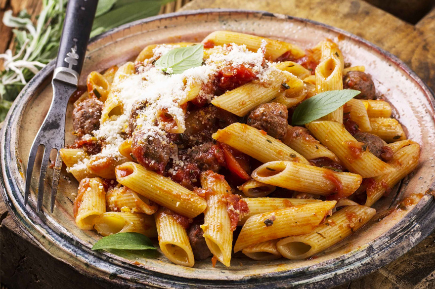 Penne with Tuscan Sausage and Sun Dried Tomatoes | Bella Sun Luci